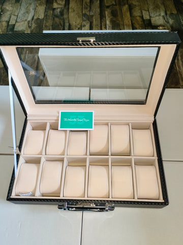 BLACK ACRYLIC MIRROR BRIEFCASE