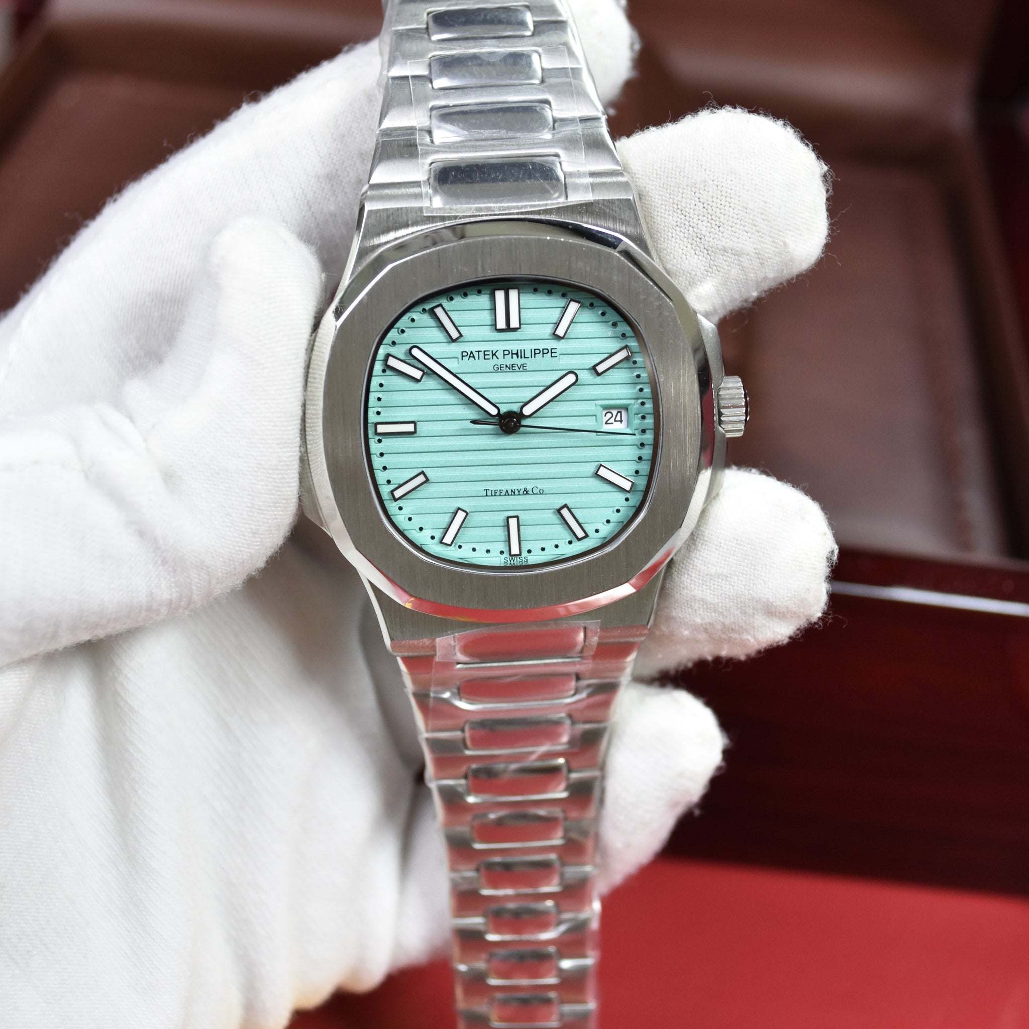 PP NAUTILUS AUTO CHAIN SILVER TIFFANY (ZP)