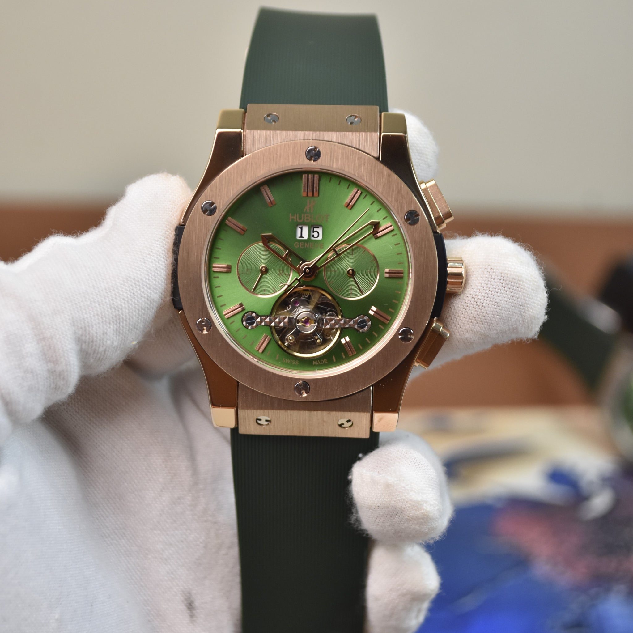 CF PENDULUM CHRONO ROSE GREEN DIAL
