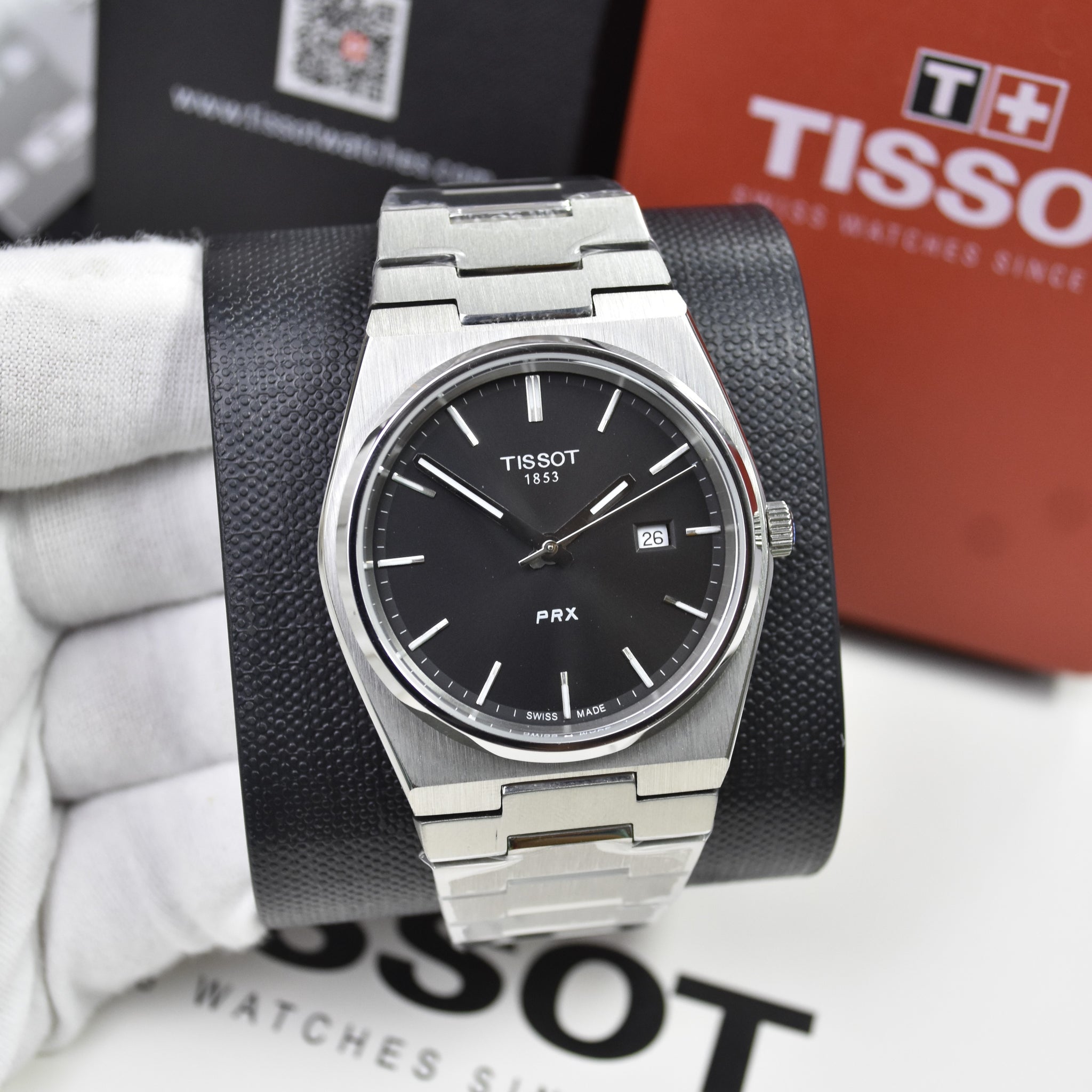 PRX CELL SLIM CHAIN SILVER BLACK DAIL (TOP QUALITY)