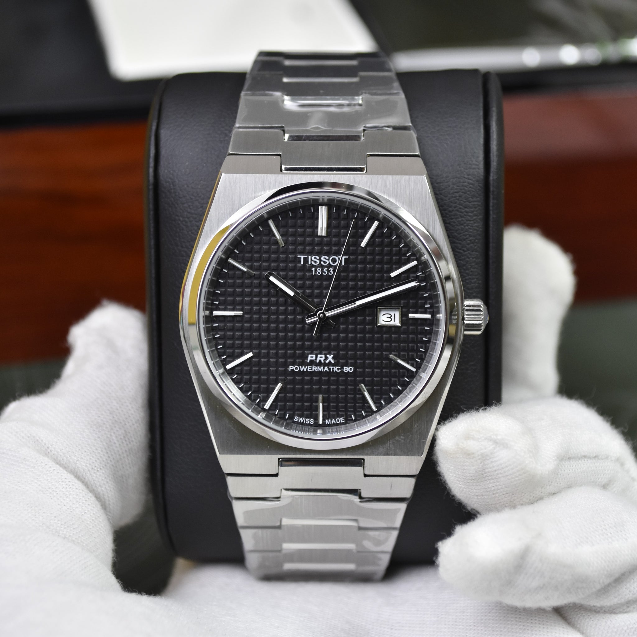 PRX POWERMATIC AUTO SLIM CHAIN SILVER BLACK DAIL (TOP QUALITY)