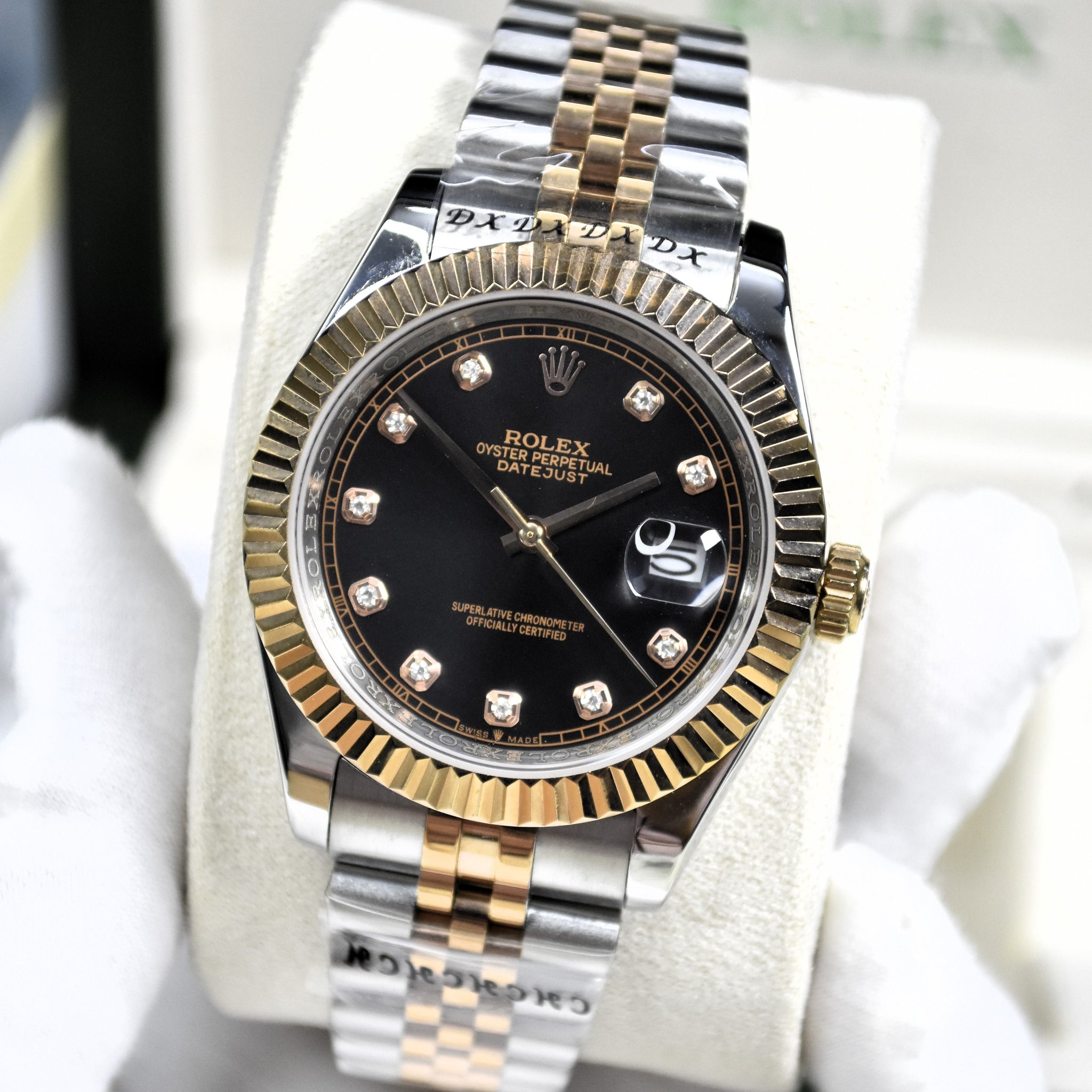 DATEJUST AUTO JUBLIE CHAIN TWOTONE ROSE BLACK