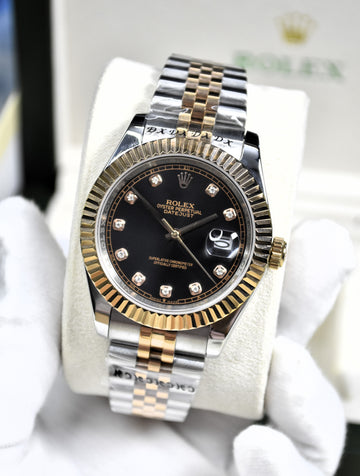 DATEJUST AUTO JUBLIE CHAIN TWOTONE ROSE BLACK