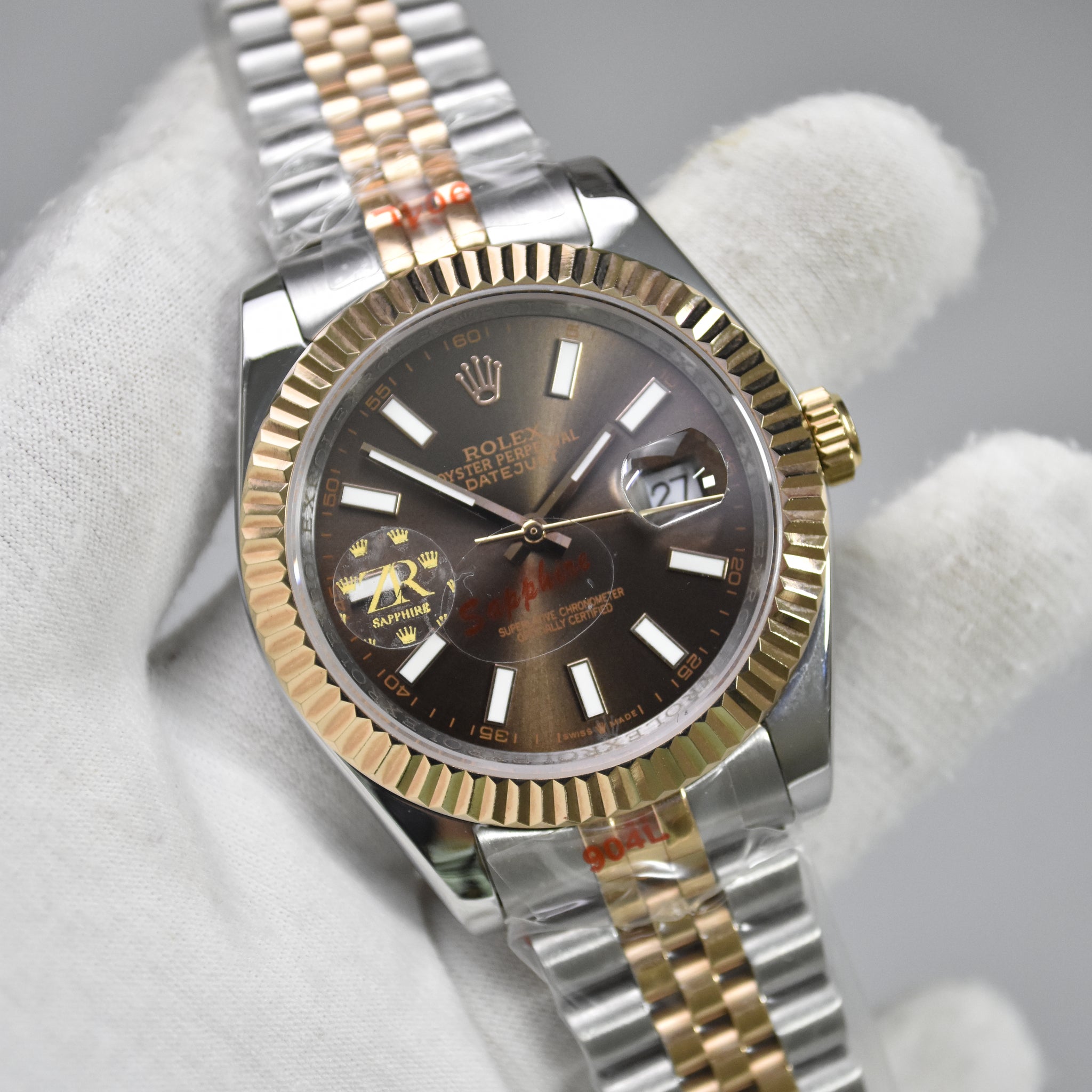 DATEJUST AUTO JUBLIE CHAIN TWOTONE ROSE CHOCO DAIL