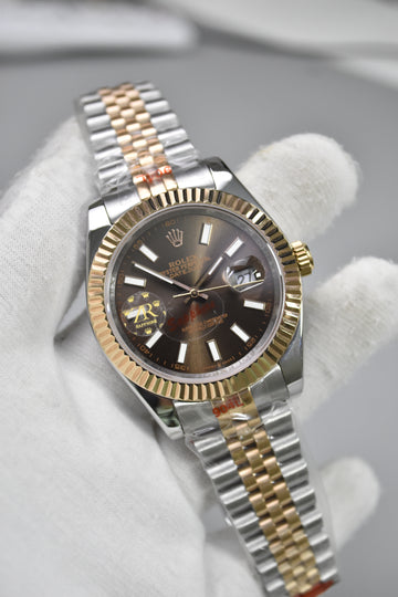 DATEJUST AUTO JUBLIE CHAIN TWOTONE ROSE CHOCO DAIL