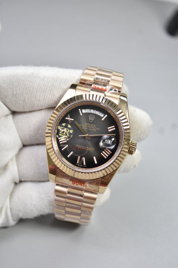 DAYDATE AUTO PRESIDENTIAL ROMAN ROSE GREY BLACK DAIL