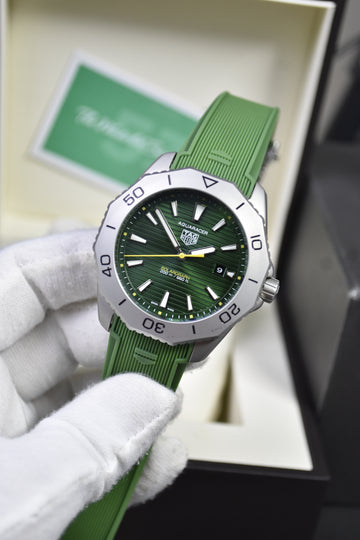 AQUARACER SOLARGRAPH STRAP AUTO GREEN TITANIUM