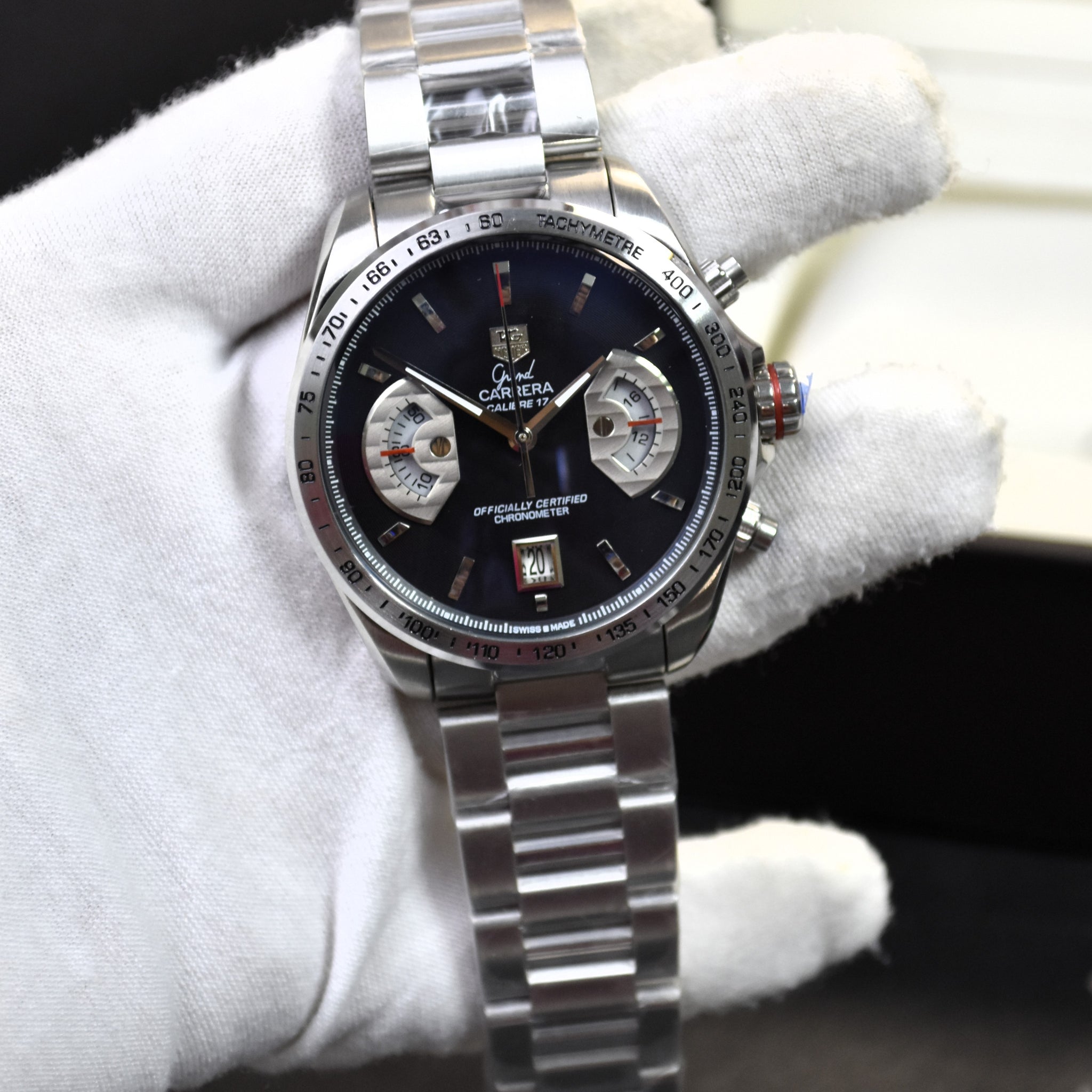 CALIBER 17 QUARTZ CHAIN SILVER BLACK DAIL