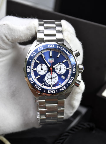 FORMULA 1 CHRONOGRAPH QUARTZ SILVER BLUE DAIL