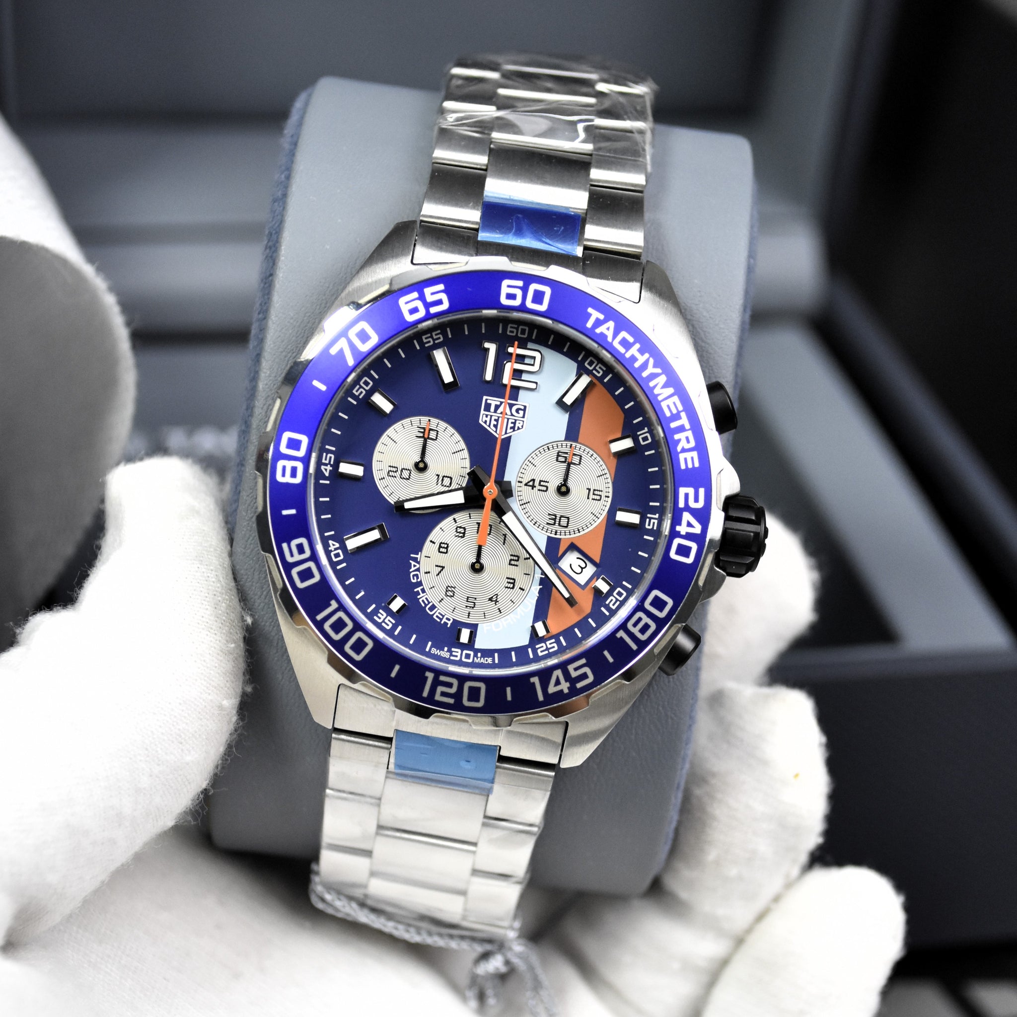 Tag Heuer Formula 1 Men’s Quartz Silver Stainless Steel Blue Dial 43mm Watch