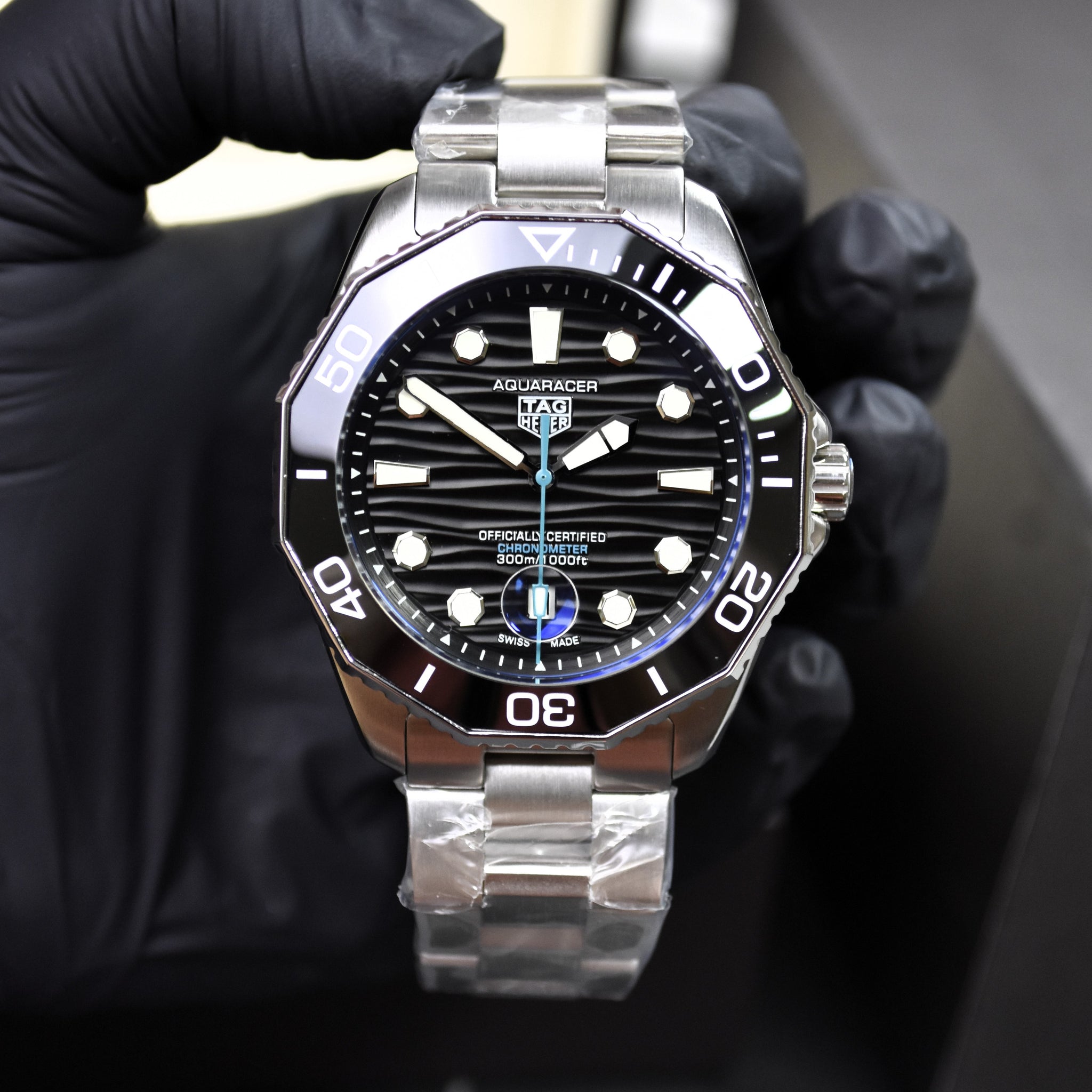 AQUARACER CHRONOMETER AUTO SILVER BLACK LYER DAIL