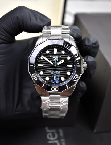 AQUARACER CHRONOMETER AUTO SILVER BLACK LYER DAIL