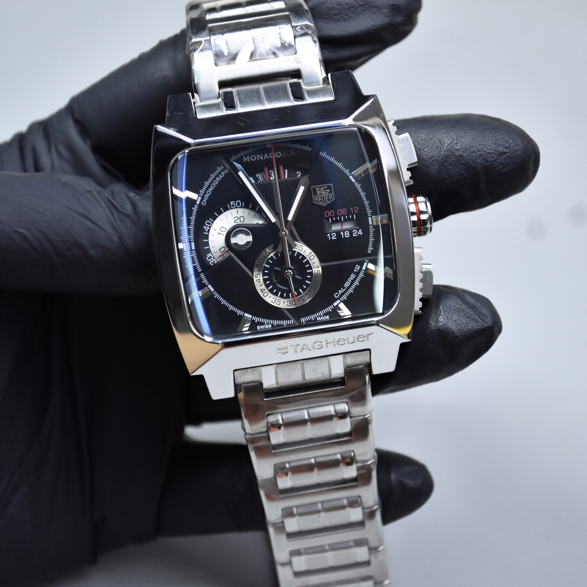 MONACO LS CHRONOGRAPH QUARTZ CHAIN SILVER BLACK DAIL