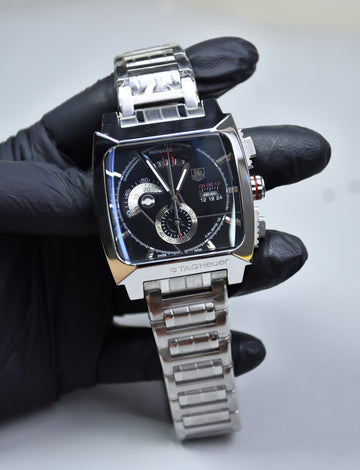 MONACO LS CHRONOGRAPH QUARTZ CHAIN SILVER BLACK DAIL