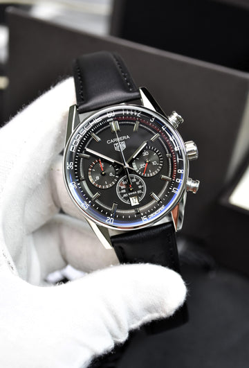 PORSCHE 911 CHRONOGRAPH QUARTZ STRAP SILVER BLACK DAIL