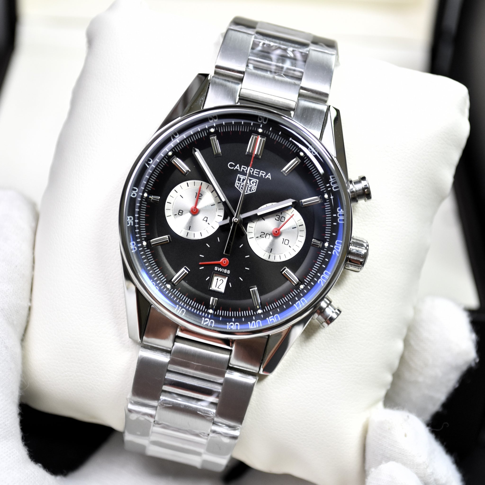 CARRERA TH20 NEW MODEL CHRONOGRAPH CHAIN SILVER BLACK PANDA