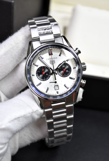 CARRERA TH20 NEW MODEL CHRONOGRAPH CHAIN SILVER WHITE PANDA