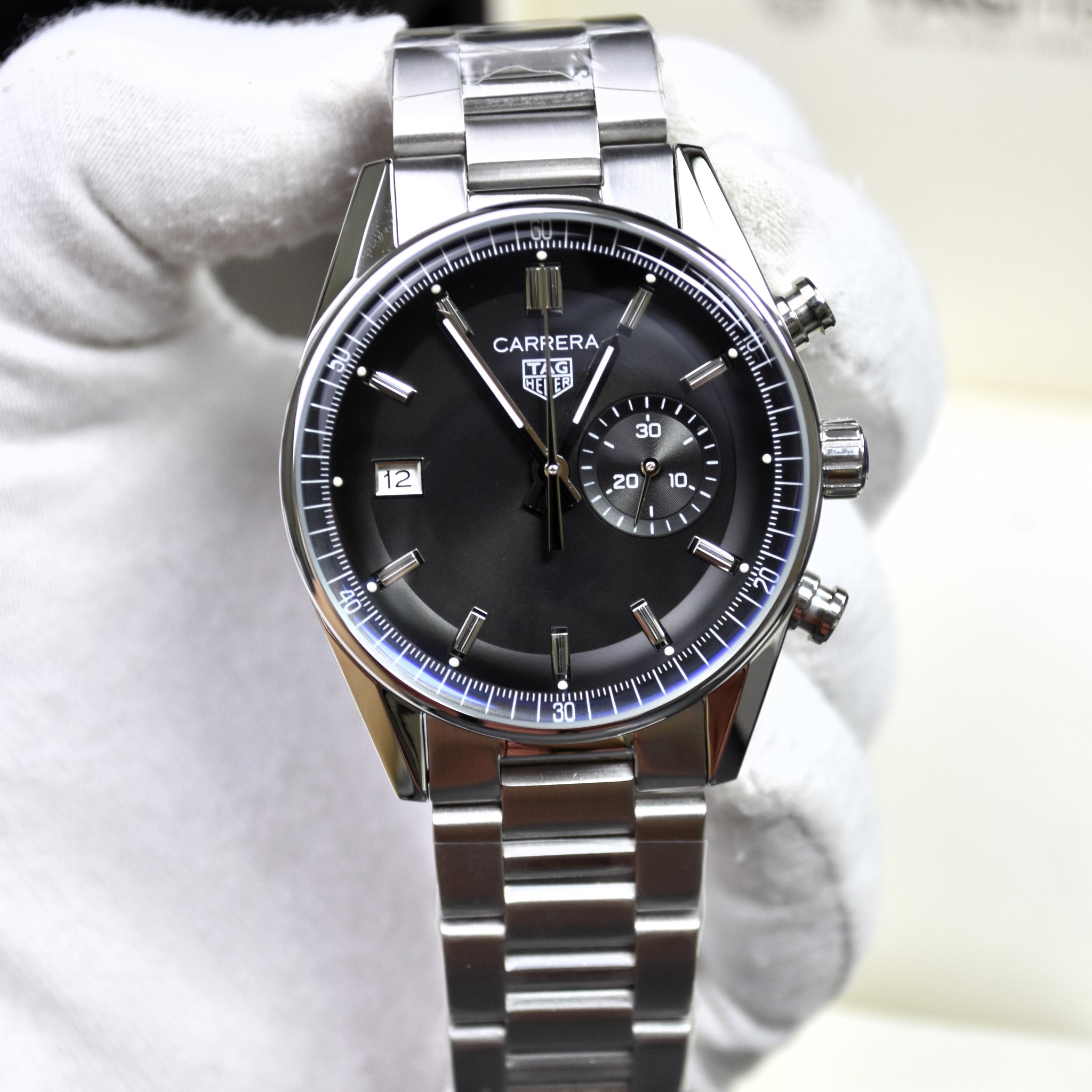 CARRERA DATO SIDE CHRONO QUARTZ CHAIN SILVER BLACK