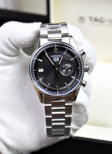 CARRERA DATO SIDE CHRONO QUARTZ CHAIN SILVER BLACK