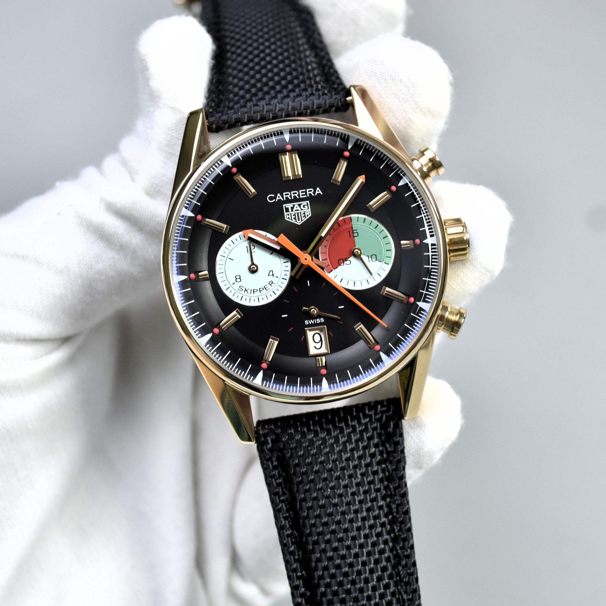 CARRERA TH20 SKIPPER NEW MODEL CHRONOGRAPH STRAP ROSE BLACK