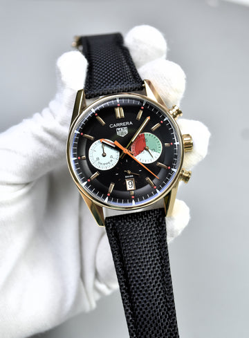 CARRERA TH20 SKIPPER NEW MODEL CHRONOGRAPH STRAP ROSE BLACK