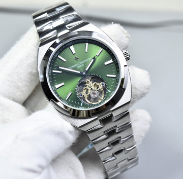 VACHERON AUTO PENDULUM CHAIN SILVER GREEN DAIL