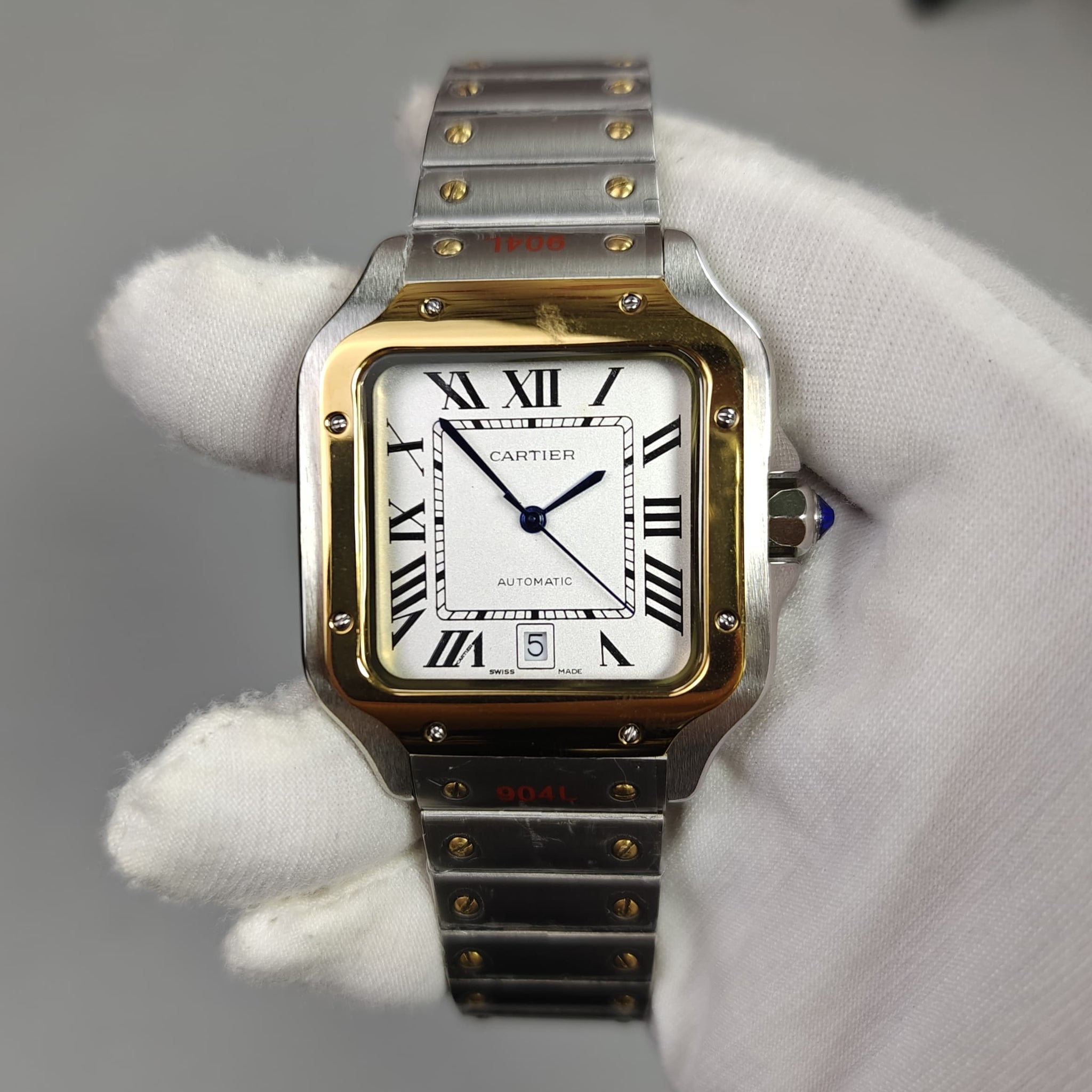 Santos Auto Chain Silver Gold White