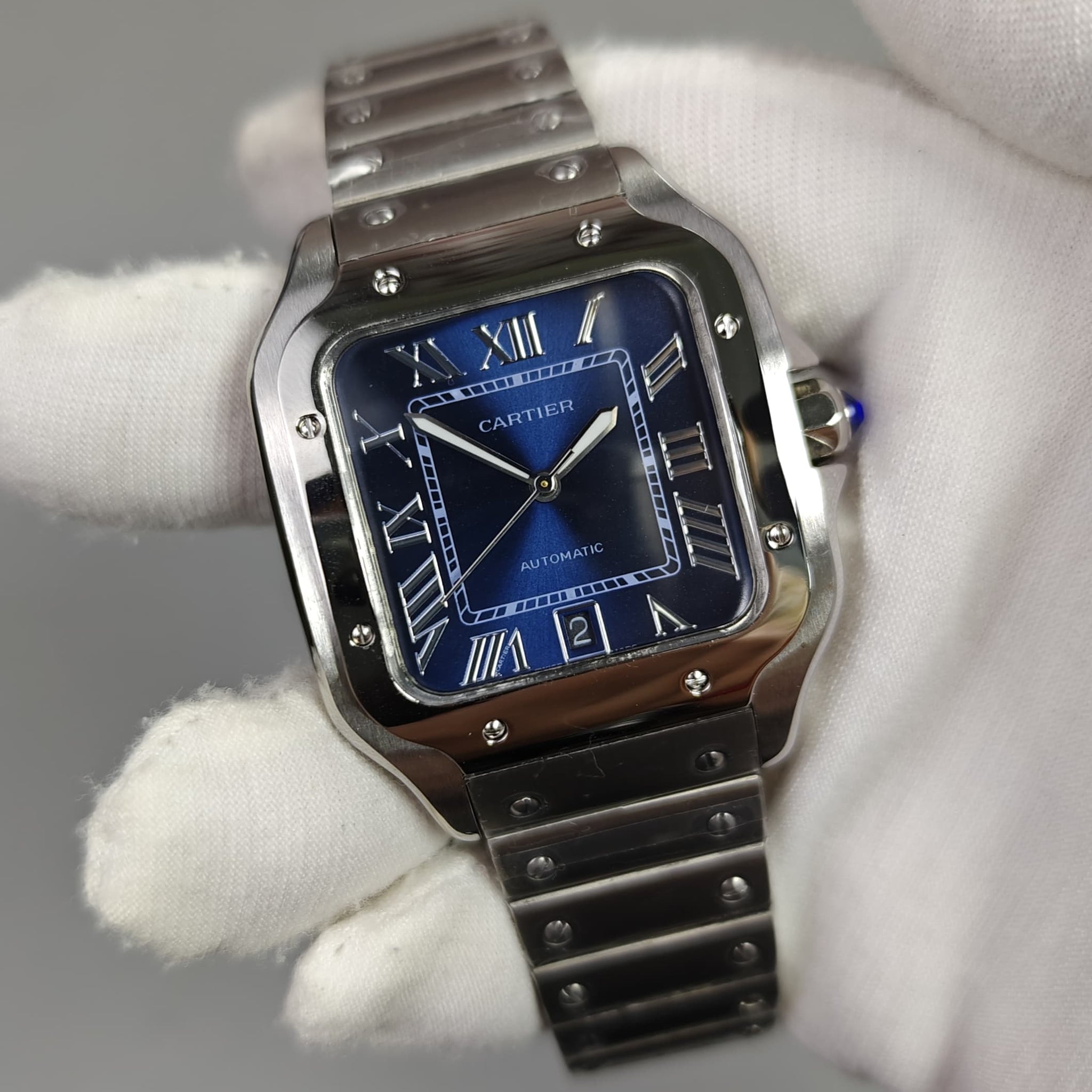 Santos Auto Chain Silver Blue Dail