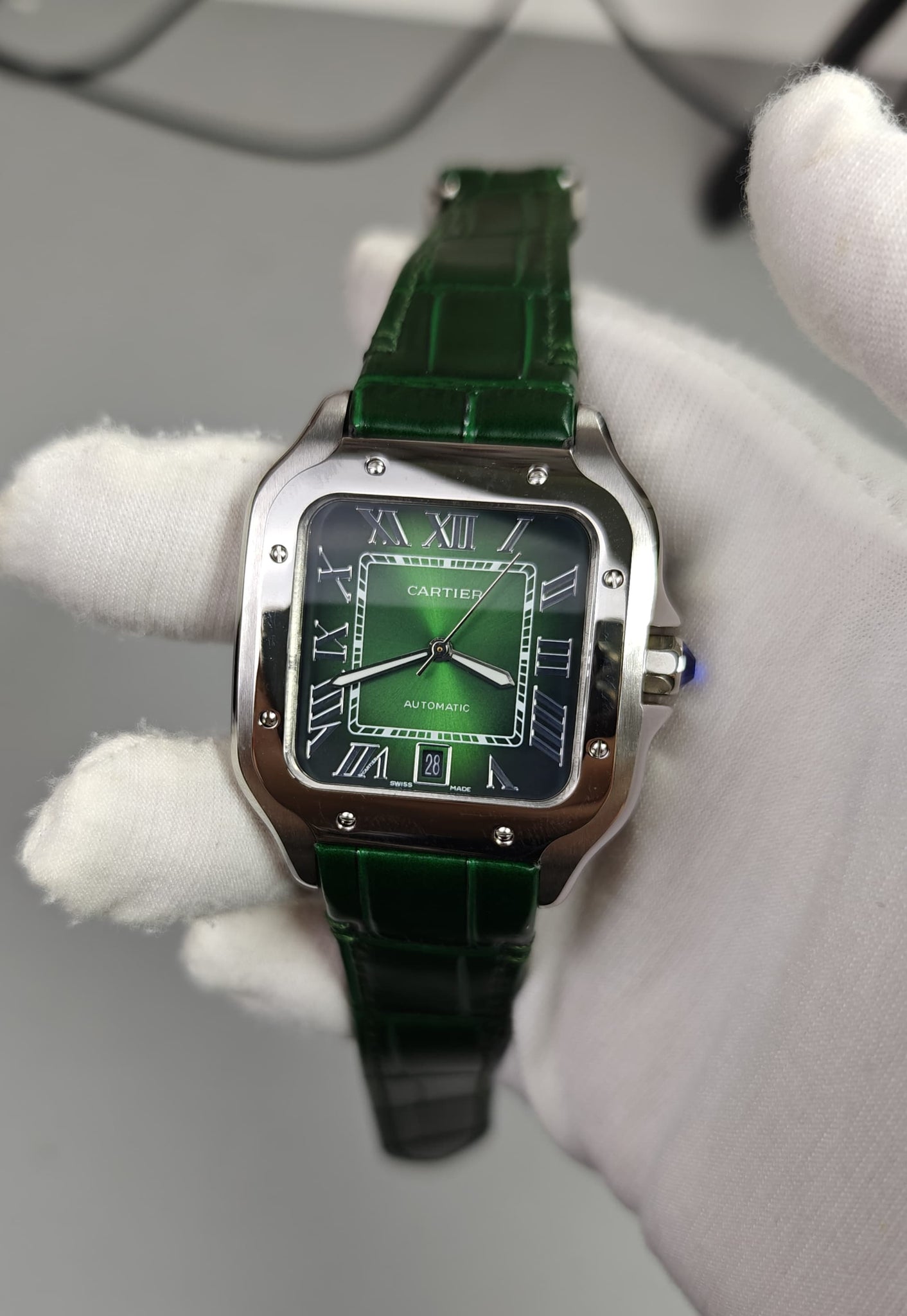 Santos Auto Strap Silver Green