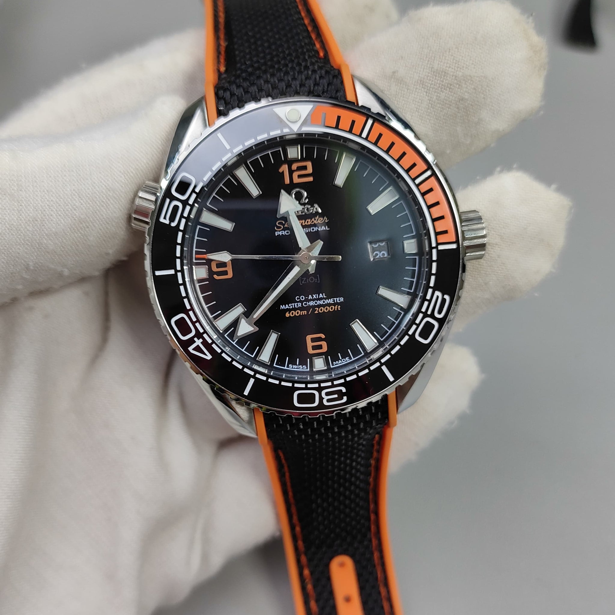 PLANET OCEAN AUTO SILVER ORANGE BLACK