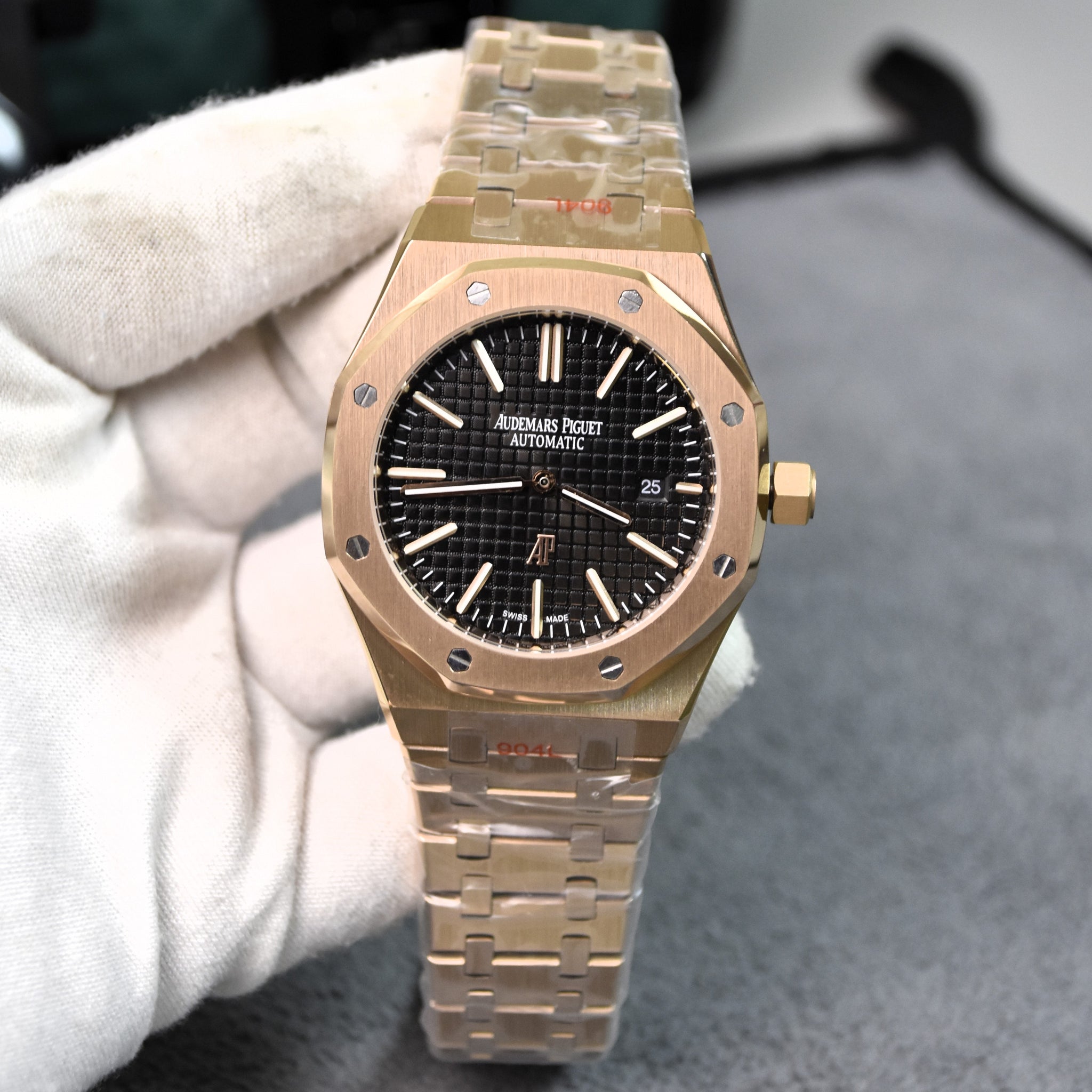 ROYAL OAK AUTO CHAIN NEW LOGO ROSE BLACK