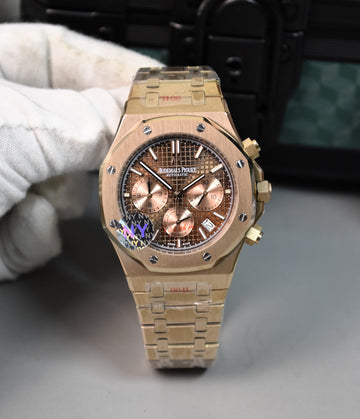 ROYAL OAK CHRONOGRAPH ROSE BROWN DAIL