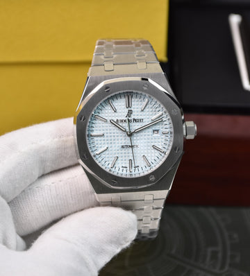 ROYAL OAK AUTO CHAIN SILVER NEW ICEBLUE