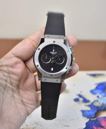 BIGBANG CHRONO PVC SILVER BLACK NEW DIAL