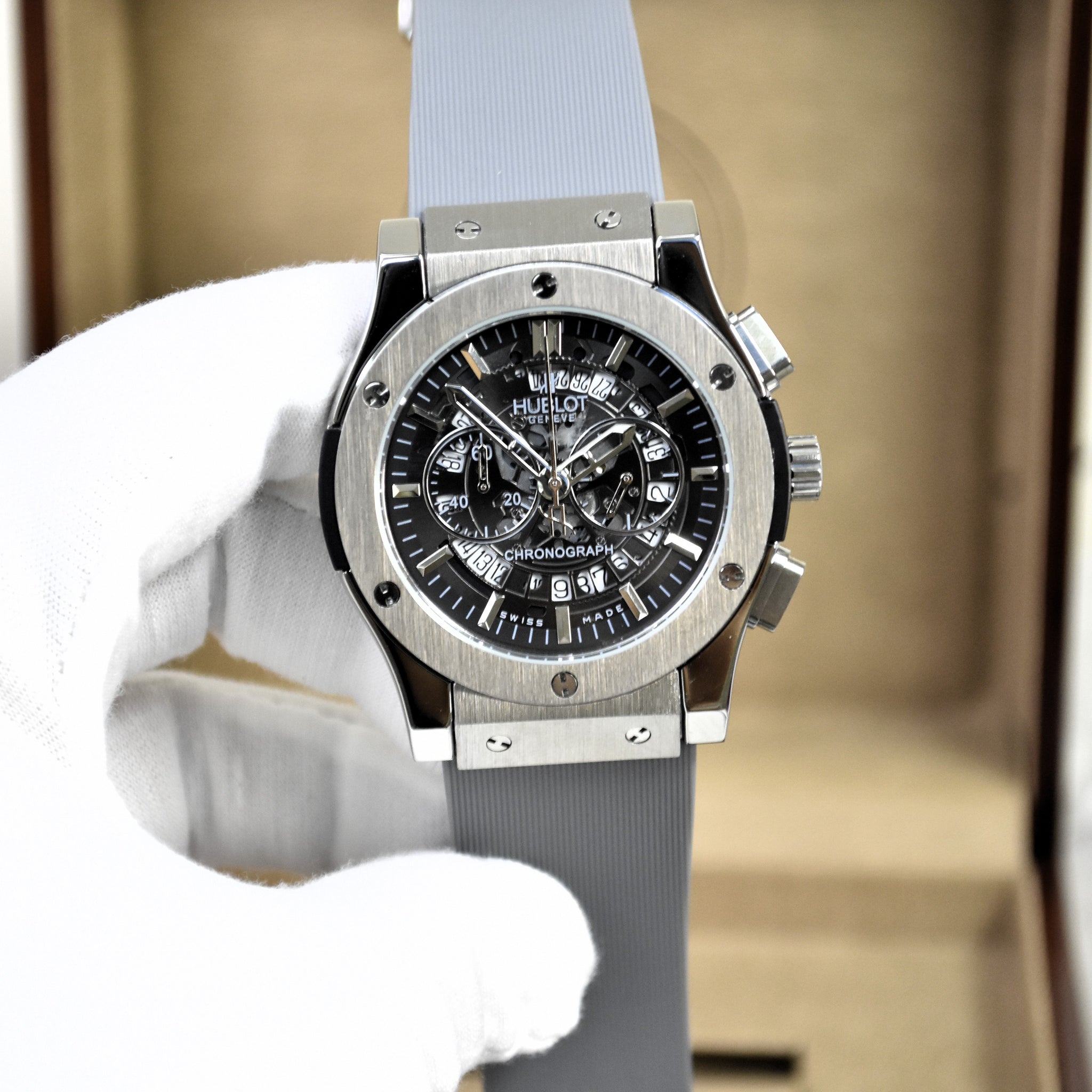 BIGBANG CHRONO PVC SILVER GREY SKULL