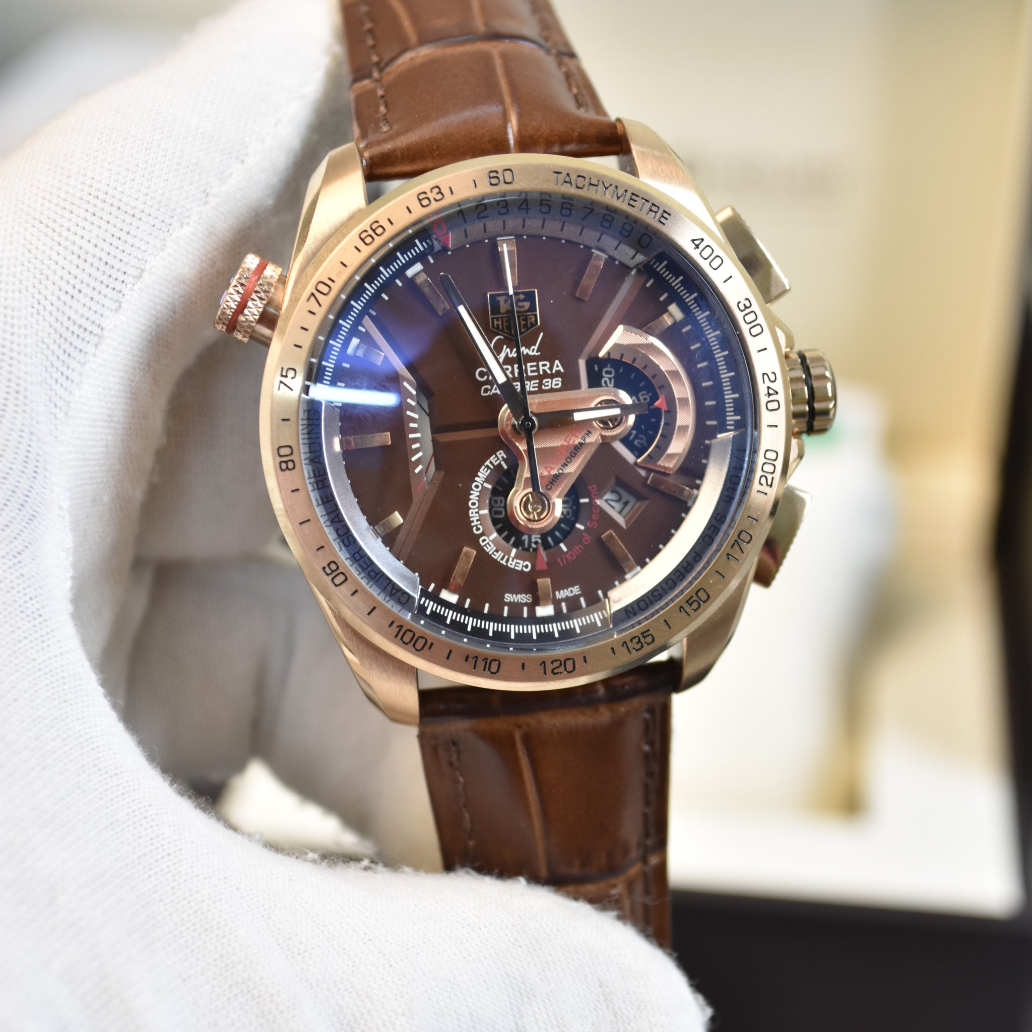 CALIBER 36 QUARTZ STRAP ROSE BROWN DAIL