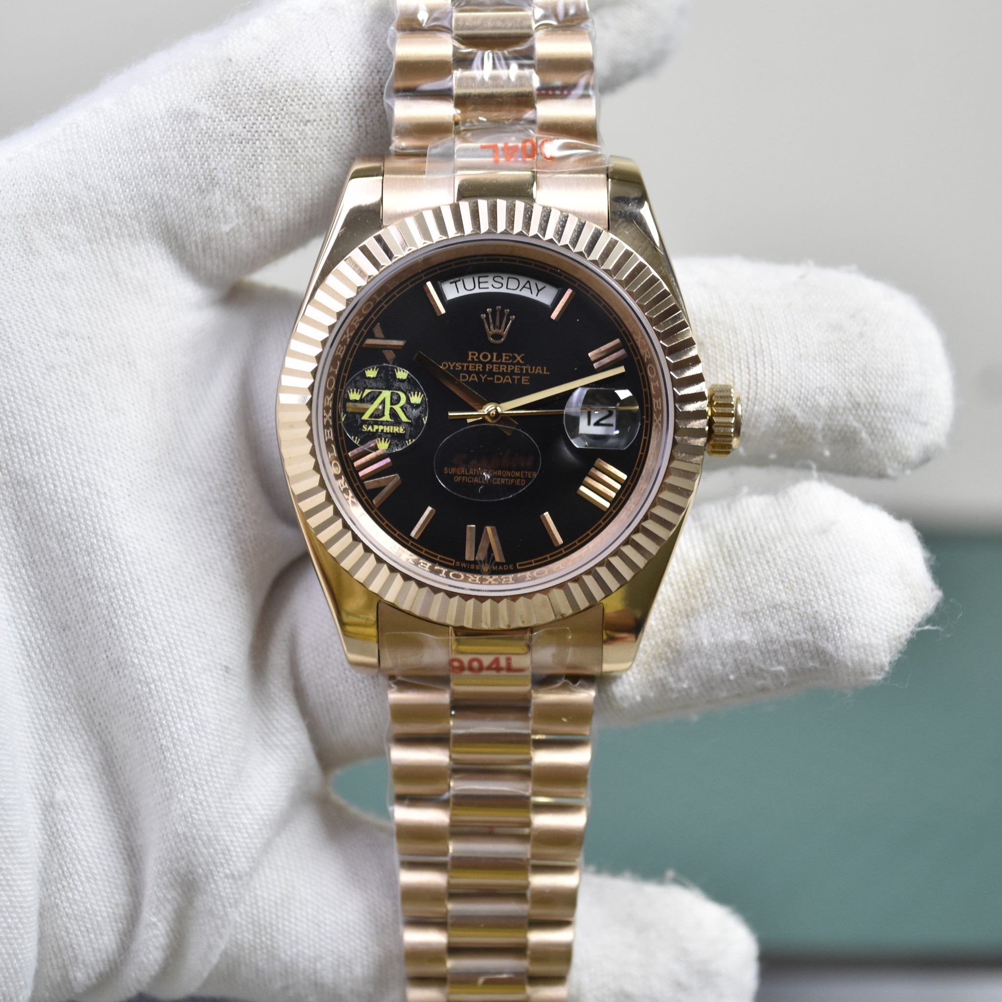 DAYDATE AUTO PRESIDENTIAL ROMAN ROSE BLACK