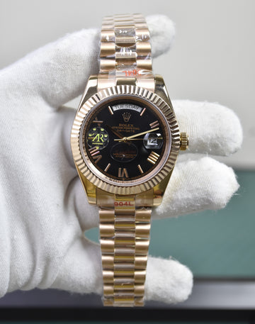 DAYDATE AUTO PRESIDENTIAL ROMAN ROSE BLACK