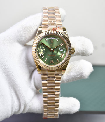 DAYDATE AUTO PRESIDENTIAL ROMAN ROSE OLIVE GREEN