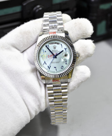 DAYDATE AUTO PRESIDENTIAL ARABIC ICE BLUE DAIL