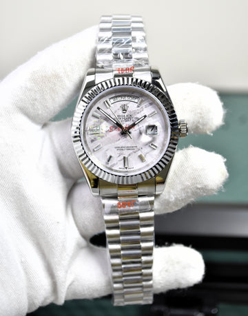 DAYDATE AUTO PRESIDENTIAL NEW WHITE STONE DAIL