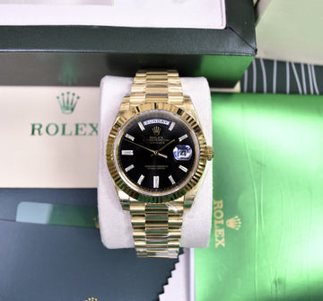 DAYDATE PRESIDENTAL GOLD BLACK STONES