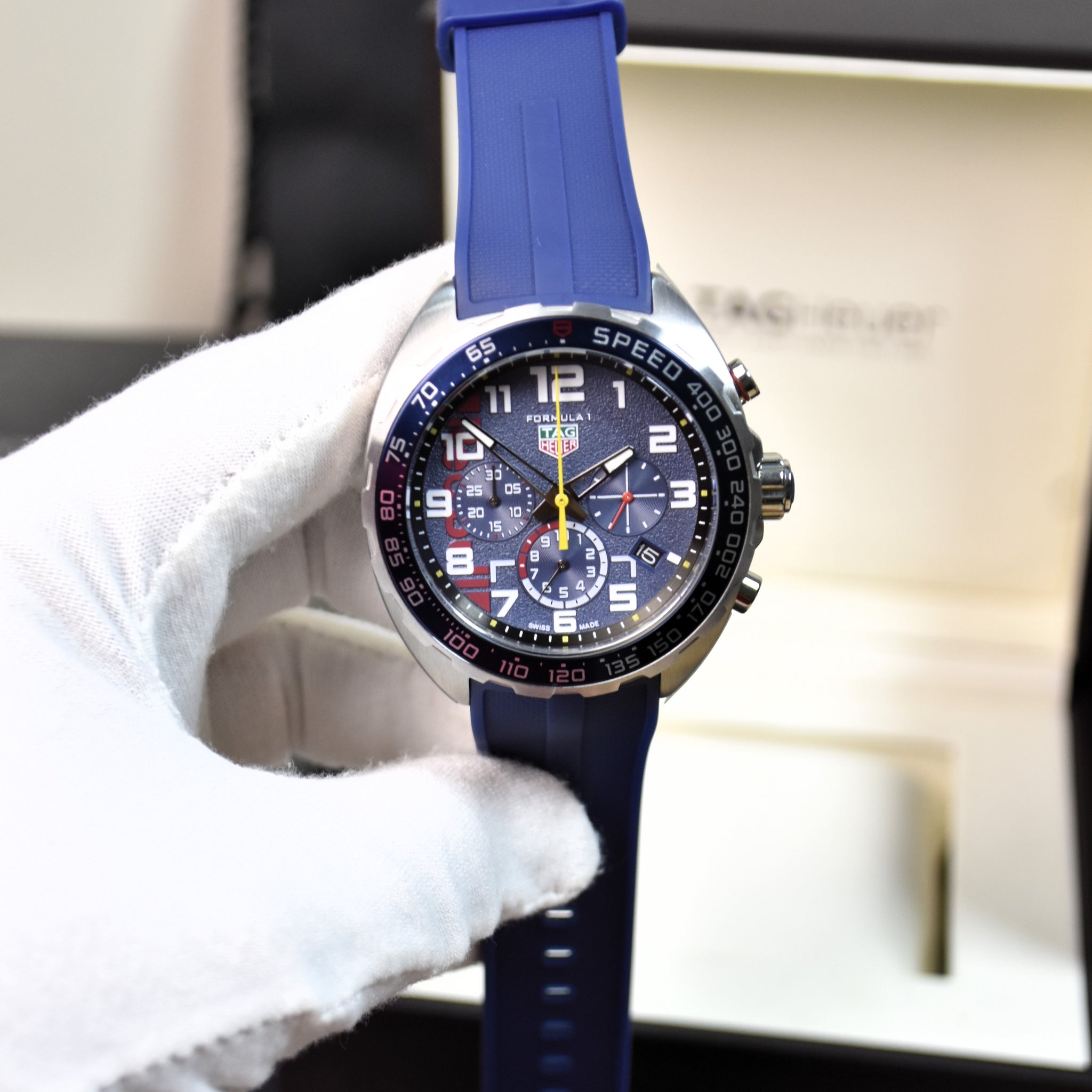 Formula 1 Chrono Quartz PVC Silver Blue Gulf