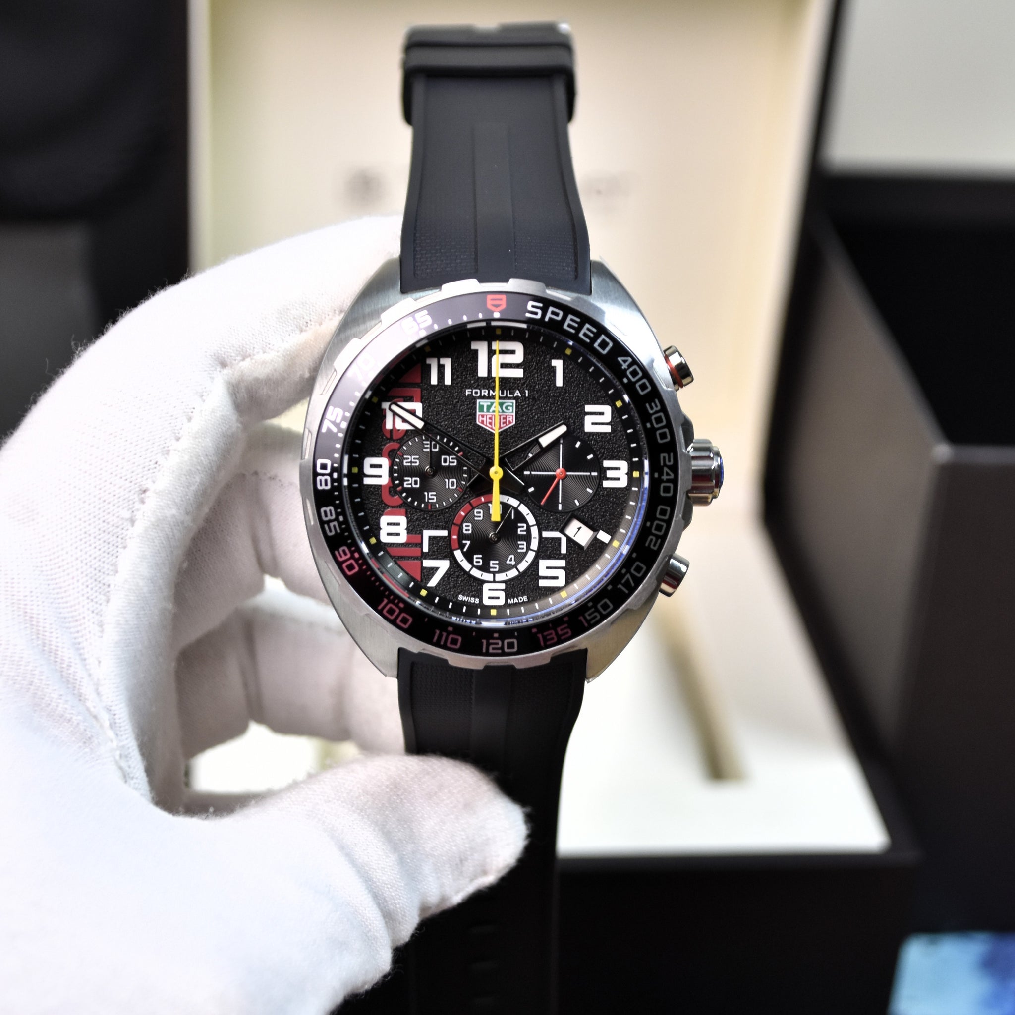 Formula 1 Chrono Quartz PVC Silver Black Gulf