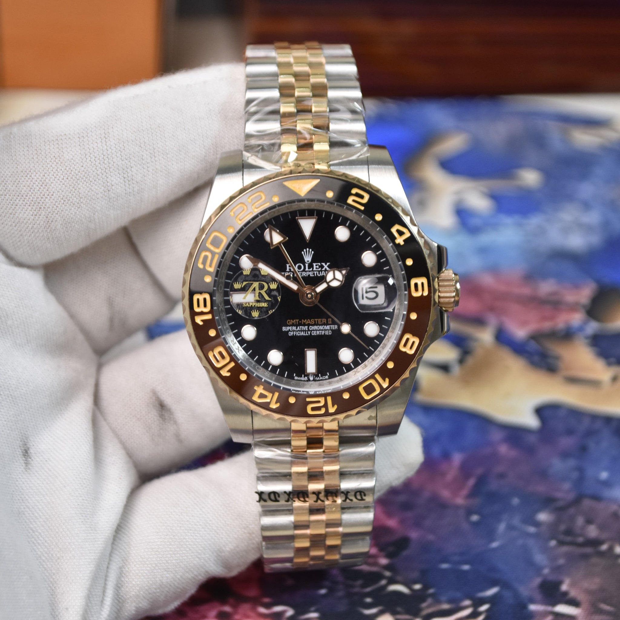 GMT 2 AUTO ROOT BEAR JUBLIEE TWOTONE ROSE BLACK