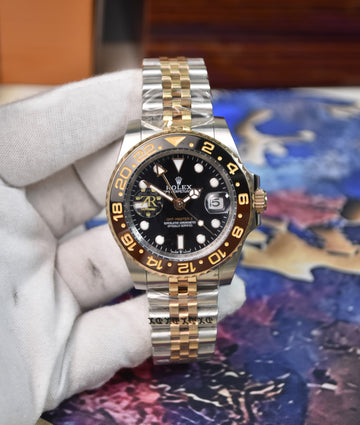GMT 2 AUTO ROOT BEAR JUBLIEE TWOTONE ROSE BLACK