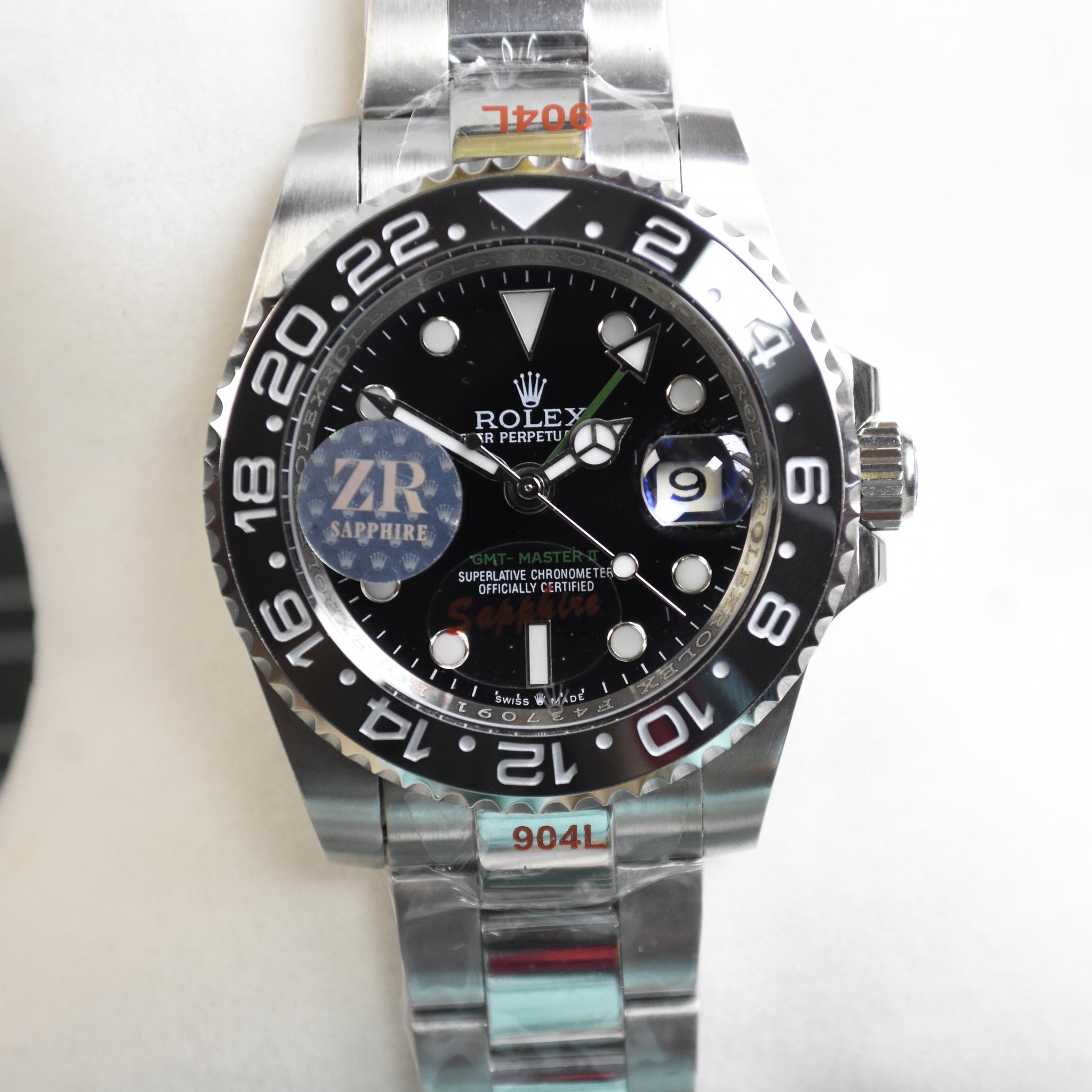 GMT 2 AUTO OYESTER SILVER  BLACK DAIL
