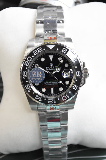 GMT 2 AUTO OYESTER SILVER  BLACK DAIL