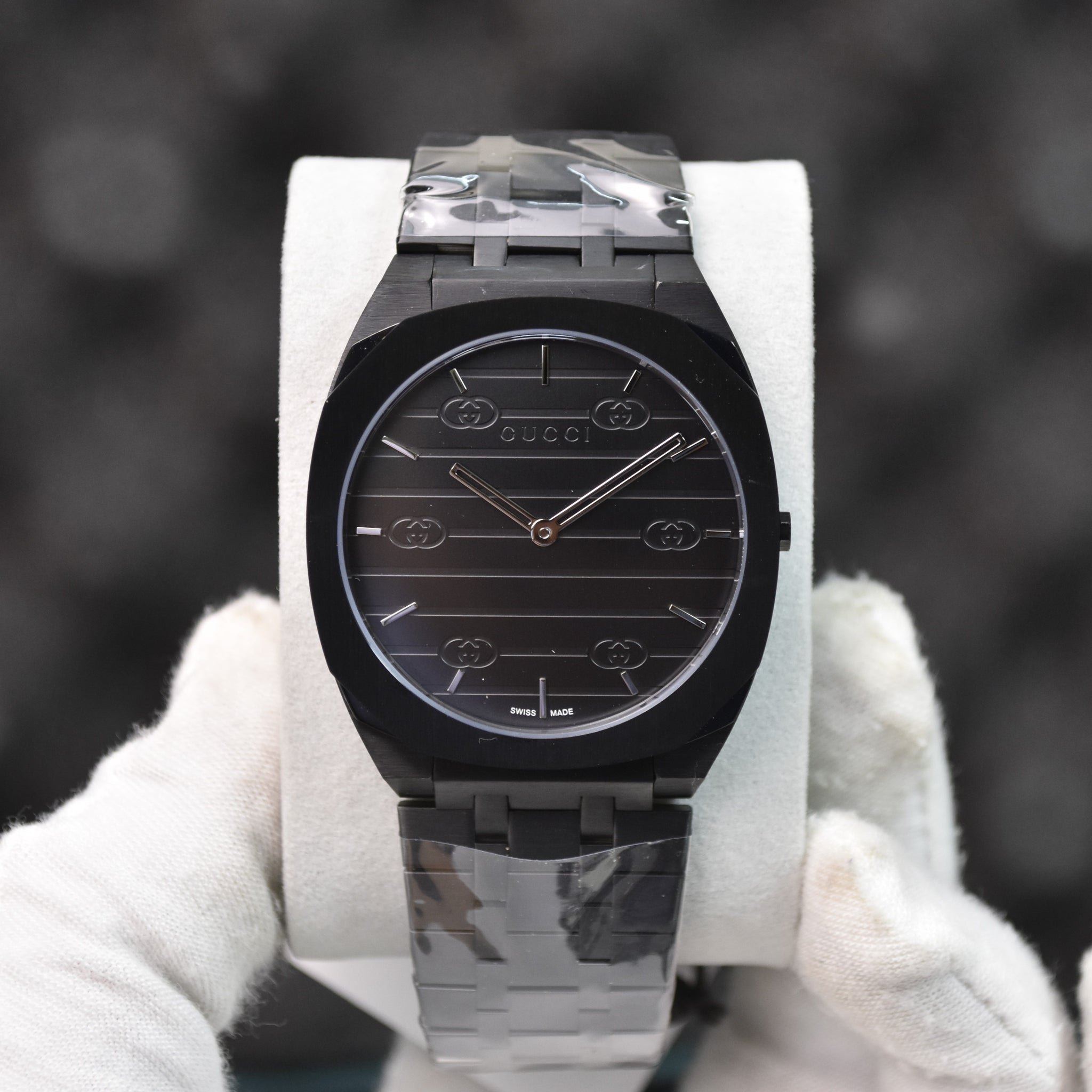 SLIM CHAIN QUARTZ ALL BLACK