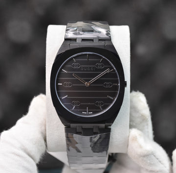 SLIM CHAIN QUARTZ ALL BLACK